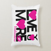 ブラックとピンクの愛 アクセントクッション (正面(垂直))