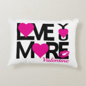 ブラックとピンクの愛 アクセントクッション (裏面)