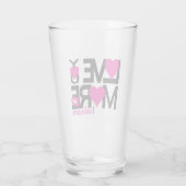 ブラックとピンクの愛 タンブラーグラス (裏面)