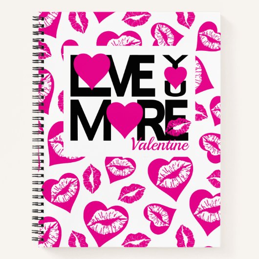 ブラックとピンクの愛 ノートブック (正面)