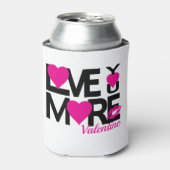 ブラックとピンクの愛 缶クーラー (缶正面)