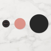 ブラックとピンクの甘い16テーブルの紙吹雪 コンフェッティ (正面)