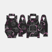 ブラックとピンクの10代の誕生日パーティーの好意ボックス フェイバーボックス (折り畳みなし)