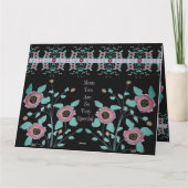 ブラックとピンクスとターコイズ カード (裏面)