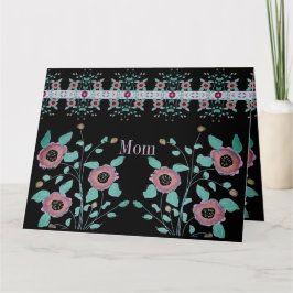 ブラックとピンクスとターコイズ カード