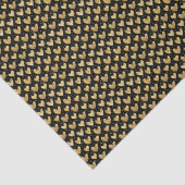 ブラックとフェイクゴールデンフォイルハート母の日 薄葉紙 (詳細)