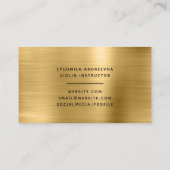 ブラックとフェイクゴールドの箔押しロシア音楽家 名刺 (裏面)