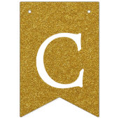 ブラックとフェイク金ゴールドおめでとうバナー バンティングフラッグ (第1の旗)