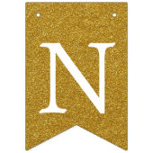 ブラックとフェイク金ゴールドおめでとうバナー バンティングフラッグ (第3の旗)