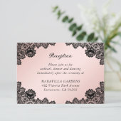 ブラックとブッシュのレースのウェディング詳細宿泊情報 エンクロージャーカード (スタンド正面)