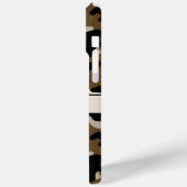 ブラックとブラウンのカモフラージュ オリジナルデザイン Case-Mate iPhoneケース (裏面 / 左)