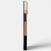 ブラックとブラウンの個人ストライプのイニシャル Case-Mate iPhoneケース (裏面 / 右)