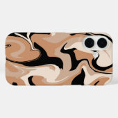ブラックとブラウンの大理石デザイン iPhoneケース Case-Mate iPhoneケース (裏面 (横))
