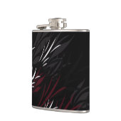 ブラックとブルガンディの羽フラスコ フラスク (左)