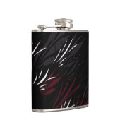 ブラックとブルガンディの羽フラスコ フラスク (右)