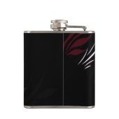 ブラックとブルガンディの羽フラスコ フラスク (裏面)