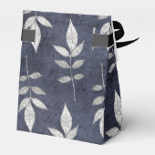 ブラックとブルーのヴィンテージ グランジの葉 フェイバーボックス (裏面サイド)