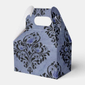 ブラックとブルーのヴィンテージ グランジ フラワーダマスク フェイバーボックス (裏面サイド)