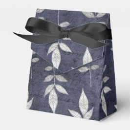 ブラックとブルーのヴィンテージ グランジ リーフ フェイバーボックス