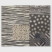 ブラックとベージュのデザインで包む紙 ラッピングペーパー (フラット)