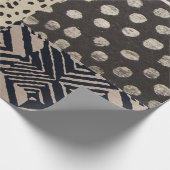 ブラックとベージュのデザインで包む紙 ラッピングペーパー (角)
