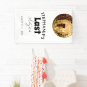 ブラックとホワイトにゴールドのラストディスコバチェロレッテ 横断幕 (インサイチュ)