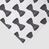 ブラックとホワイトのぼうしタイ パターンのティッシュペーパー 薄葉紙 (詳細)