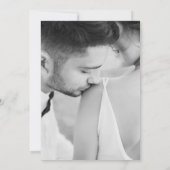 ブラックとホワイトのクラシックでエレガントな結婚式の披露宴 招待状 (裏面)