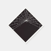 ブラックとホワイトのスパークリングダイヤモンドスパイダーウェブ スタンダードカクテルナプキン (角)