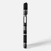 ブラックとホワイトのチェック柄タタン Case-Mate iPhoneケース (裏面 / 右)