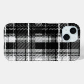 ブラックとホワイトのチェック柄タタン Case-Mate iPhoneケース (裏面 (横))