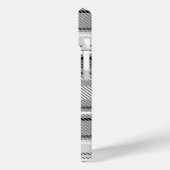 ブラックとホワイトのチェック柄タタン Case-Mate iPhoneケース (裏面 / 左)