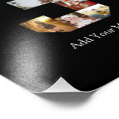 ブラックとホワイトのナンバー3写真コラージュ フォトプリント            (角)