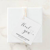 ブラックとホワイトのハート ブライダルシャワーの感謝 フェイバータグ (インサイチュ)