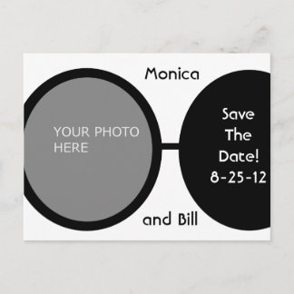 ブラックとホワイトのパール 案内ポストカード