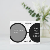 ブラックとホワイトのパール 案内ポストカード (スタンド正面)