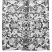 ブラックとホワイトのファッションパタ独占的ーン シャワーカーテン (正面)