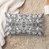 ブラックとホワイトのファッションパタ独占的ーン ランバークッション (ブランケット)