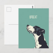 ブラックとホワイトのボクサー犬 ポストカード (正面/裏面)