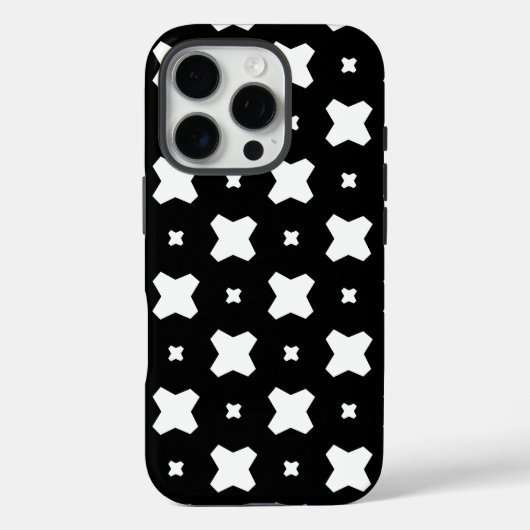 ブラックとホワイトの上品なパターンデザイン Case-Mate iPhoneケース (裏面)