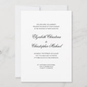 ブラックとホワイトの伝統的な優雅さ(受付情報なし) 招待状 (正面)