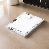 ブラックとホワイトの大理石 ノートパッド