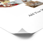 ブラックとホワイトの数字4写真コラージュ フォトプリント (角)