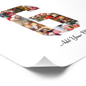 ブラックとホワイトの数字6写真コラージュ フォトプリント            (角)