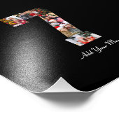 ブラックとホワイトの数字7写真コラージュ フォトプリント            (角)