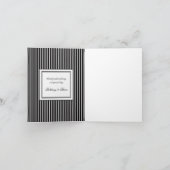 ブラックとホワイトの結婚式のお礼状カード サンキューカード (内部)