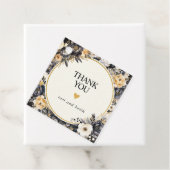 ブラックとホワイトの花モチーフのギフトタグ フェイバータグ (インサイチュ)