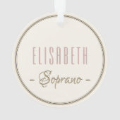 ブラックとメタルの金ゴールドミュージックノート名 オーナメント (裏面)