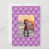 ブラックとライラック ヴィンテージ フラワー ウェディング フォト セーブザデート (裏面)