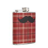 ブラックとレッドのチェック柄 ヒゲ フラスク (右)